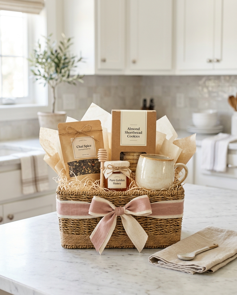 Gift baskets handmade by Ribbon & Joy